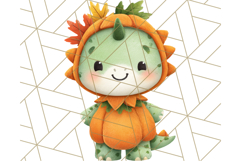 Dinosaur Costume Clipart, Cute Dinos in Halloween Outfits Product Image 4