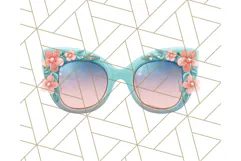 Coral and Aqua Summer Clipart PNG Pastel Tropical Icons Product Image 4