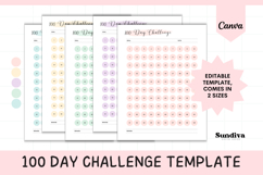 100 Day Challenge Editable Template 2 Product Image 1