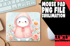 Luminous Desk Pad Designs Sublimation, Cute Ghost Product Image 1