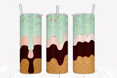 Mint Vanilla 20oz Skinny Tumbler Sublimation Product Image 1