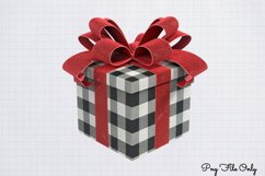 Red Black Glitter Plaid Clipart PNG Product Image 1