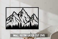 Mountain Wall Art SVG | Laser Cut Decor Template Product Image 1
