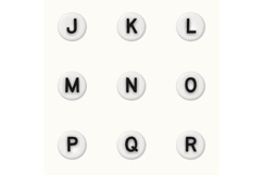 White Bead Alphabet PNG Bundle | Beaded Letter Clipart Product Image 4