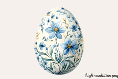 Baby Blue Easter Watercolor Clipart PNG Product Image 1