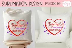 Valentine's day SVG design | Together is my favorite place Product Image 2