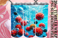 Vibrant Skies 20oz tumbler wrap, 3D Fruits Product Image 1