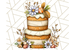 Fall Cake Clipart PNG, Autumn Cakes With Pumpkins Product Image 4