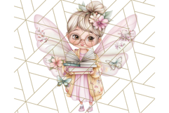 Bookish Fairy PNG Clipart, Whimsical Reading Elements Png Product Image 4