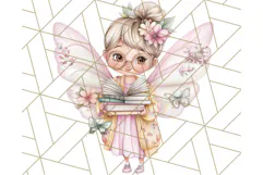 Bookish Fairy PNG Clipart, Whimsical Reading Elements Png Product Image 4