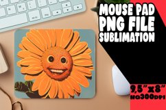 Whimsical Flower Frenzy: Mouse Pad Designs Art PNG Product Image 1