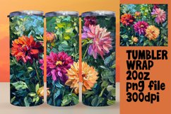 Colorful Flower Tumbler Wrap for Sublimation Product Image 1