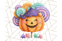 Kawaii Halloween Clipart Cute Kids and Candy Elements Png Product Image 4