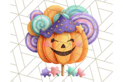 Kawaii Halloween Clipart Cute Kids and Candy Elements Png Product Image 4