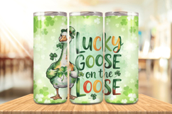 Lucky Goose on the Loose Tumbler Wrap PNG Sublimation Design Product Image 1