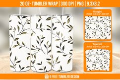 Leaf Tumbler Wrap Designs, Sublimation Wrap Product Image 1