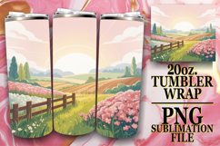 Joyful Adventures 20oz tumbler wrap, Spring Product Image 1