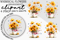 Whimsical Flowers Clipart Product Image 1