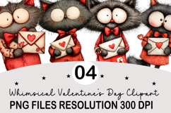 Whimsical Valentine's Day Clipart Valentine's Png Product Image 1