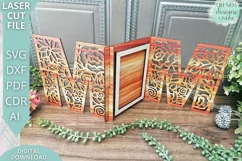 Mother's day Photo Frame I MOM Photo stand Laser cut svg Product Image 3