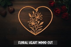 Wood Cut Valentine Heart SVG I Paper Cut Valentine Heart SVG Product Image 1