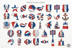 4th of July Undersea Life Clipart Product Image 4