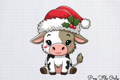 Cute Watercolor Christmas Farm Clipart PNG Product Image 1