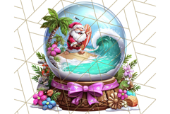 Summer Christmas Clipart PNG, Tropical Holiday Art Clip Art Product Image 4