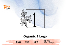 Organic Logo Monogram - Elegant Nature JPG | PNG | SVG Product Image 1