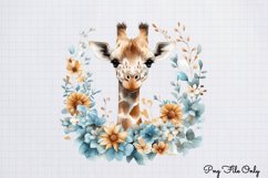 Watercolor Spring Floral Animal Clipart PNG Product Image 1