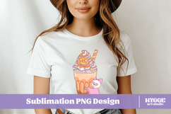 Coquette Girly Halloween Pumpkin Pink Bow Clipart PNG Bundle Product Image 11