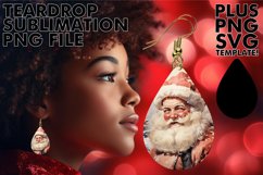 VIBRANT TEARDROP EARRINGS Design, Christmas Product Image 1