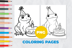 Frog in a cap Coloring Pages | Coloring book Product Image 1