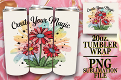 GIFT OF JOY 20oz TUMBLER WRAP, Flowers Quote Product Image 1