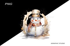 Gold Snowman Clipart, Gold Chistmas Tree Clipart Product Image 1