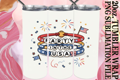 Joyful nights 20oz tumbler wrap, Patriotic Product Image 1