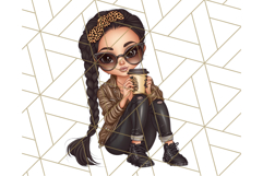 Sassy Mom Coffee PNG Clipart, Messy Bun Mom Life PNGs Product Image 4