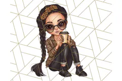 Sassy Mom Coffee PNG Clipart, Messy Bun Mom Life PNGs Product Image 4