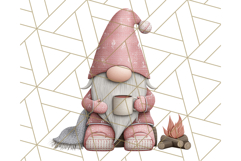 Cozy Winter Gnome Clipart PNG, Christmas Gnome Clip Art Product Image 4