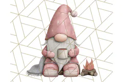 Cozy Winter Gnome Clipart PNG, Christmas Gnome Clip Art Product Image 4