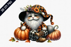 Halloween Cat Sublimation - Clipart PNG Design Product Image 1