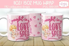 Cute Valentine's day Mug Wrap PNG for Sublimation Product Image 2
