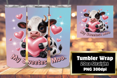 Unique 20oz Design for Sublimation , Cute Cow Product Image 1