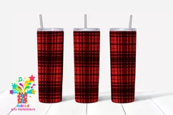 Buffalo Plaid Christmas Skinny tumbler Sublimation #5 Product Image 1