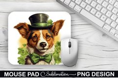 St. Patrick&#039;s Day DOG Sublimation Mouse Pad Design Product Image 1