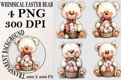Whimsical Easter Bear Clipart Easter Bear png Product Image 1
