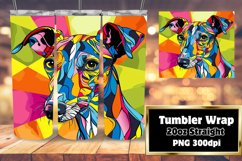 Elegant Abstract Dog Tumbler Wrap 20oz Design Product Image 1