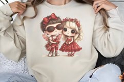 Couple Cupid For Valentine Clipart PNG Product Image 1