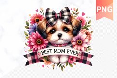Best MOM Ever Sublimation - Mother&#039;s Day Clipart PNG Design Product Image 1