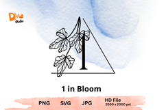 Elegant Emblem Monogram - Botanical Letter SVG | JPG | PNG Product Image 1